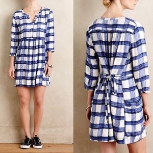 Maeve Painterly Plaid “Devery” Dress